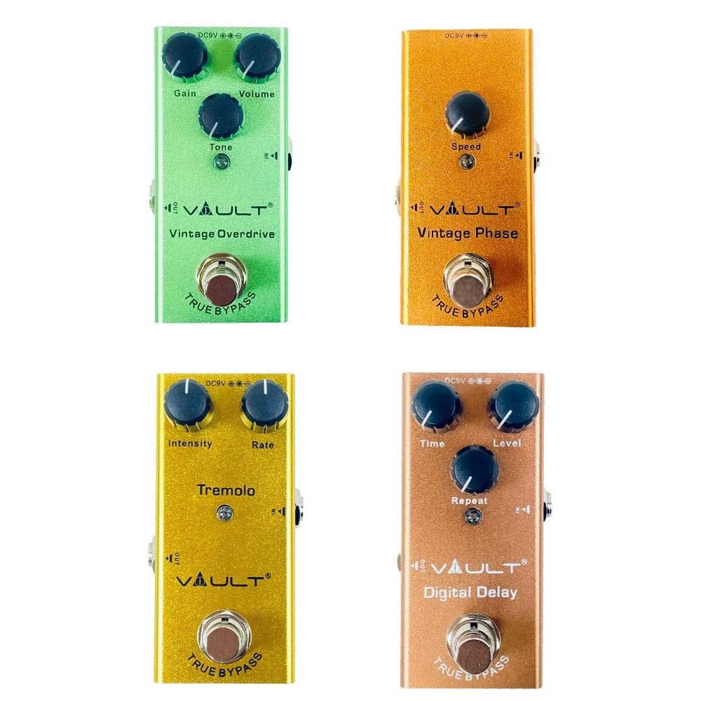 vault effect pedals vault guitar effects pedal bundle with all metal body, small footprint