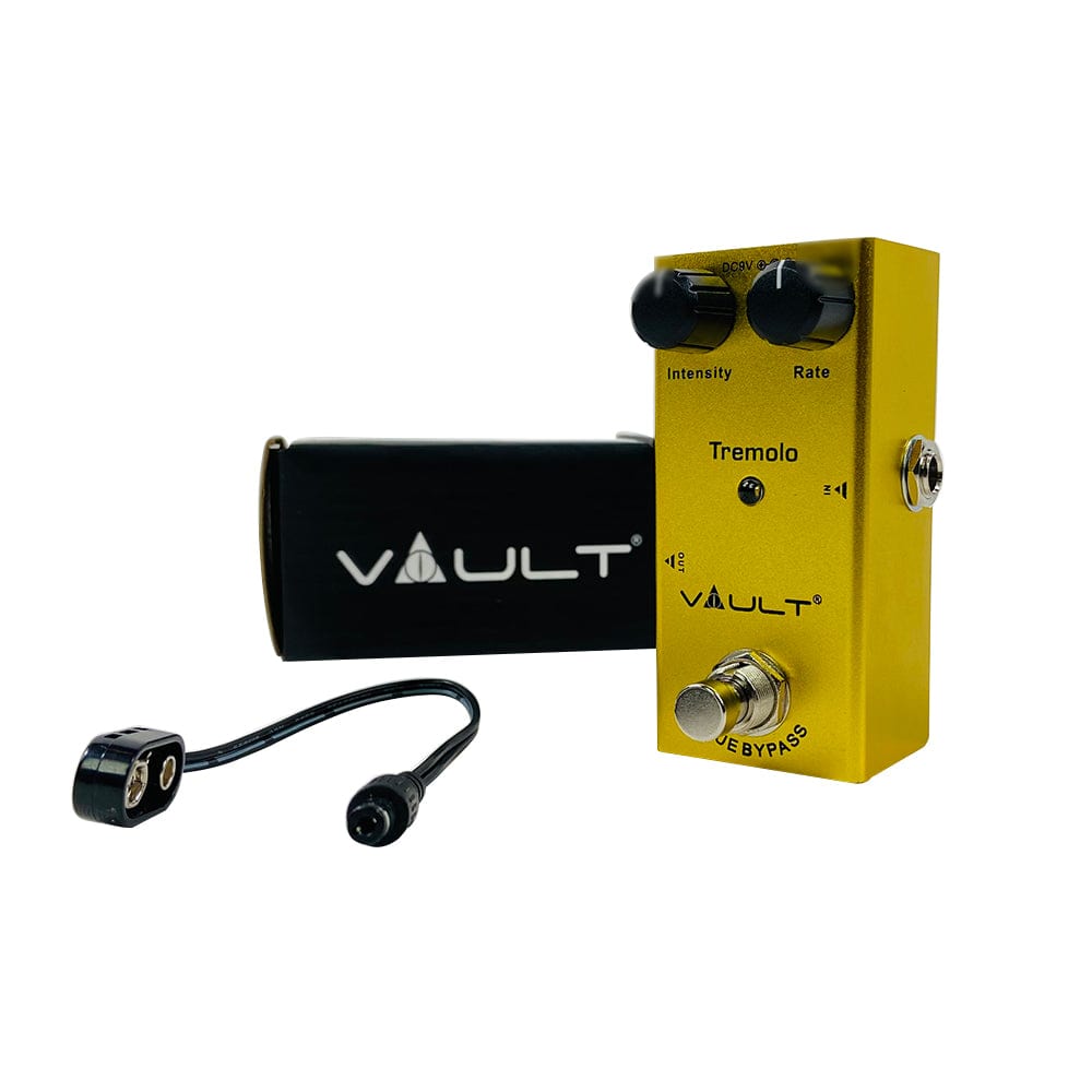 vault effect pedals vault tremolo effects pedal with all metal body, small footprint & 3 year warranty