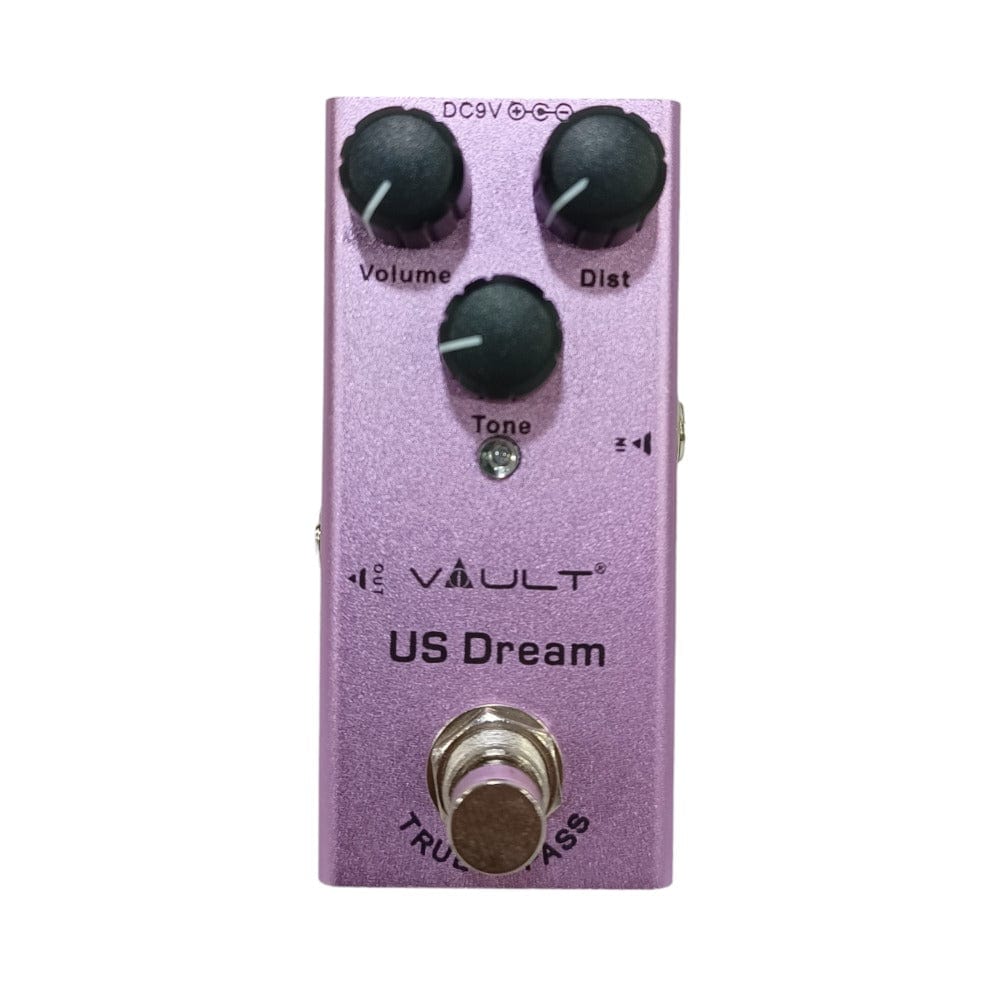 vault effect pedals vault us dream analog distortion effects pedal with all metal body, small footprint & 3 year warranty