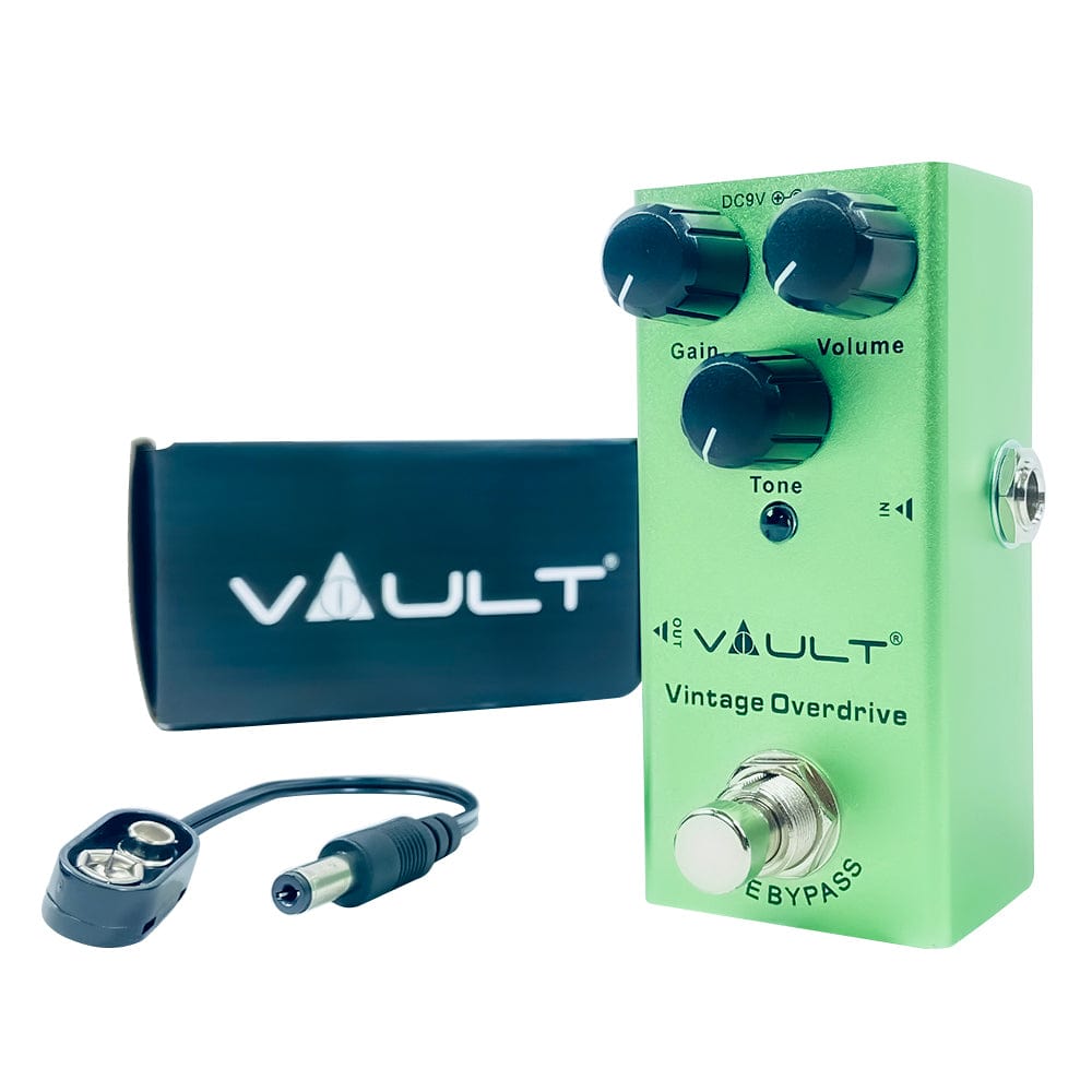 vault effect pedals vault vintage overdrive effects pedal with all metal body, small footprint & 3 year warranty