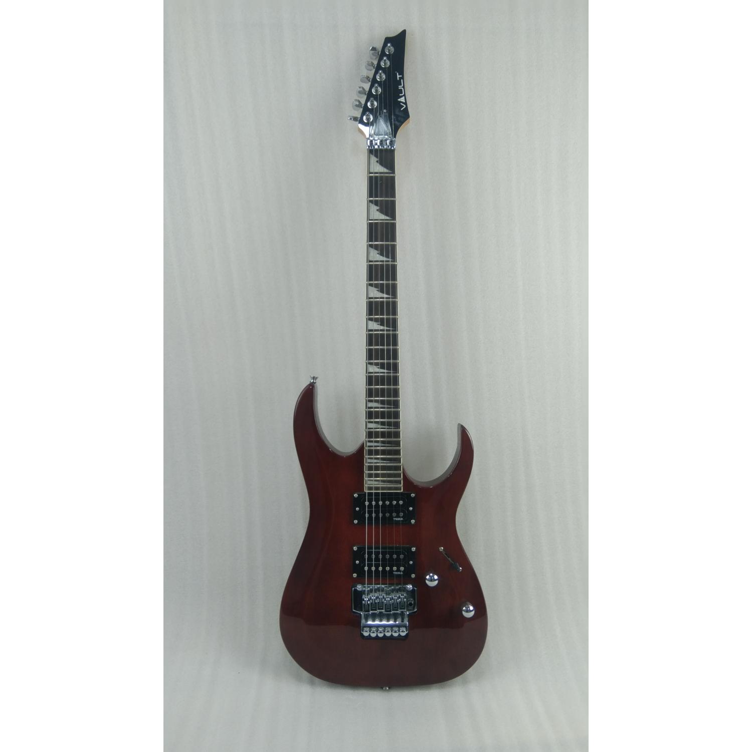 Vault Electric Guitars 202401029780 Vault Performer Pro RG 6 String Electric Guitar - High Gloss Solid Mahogany - Open Box #barcode_202401029780
