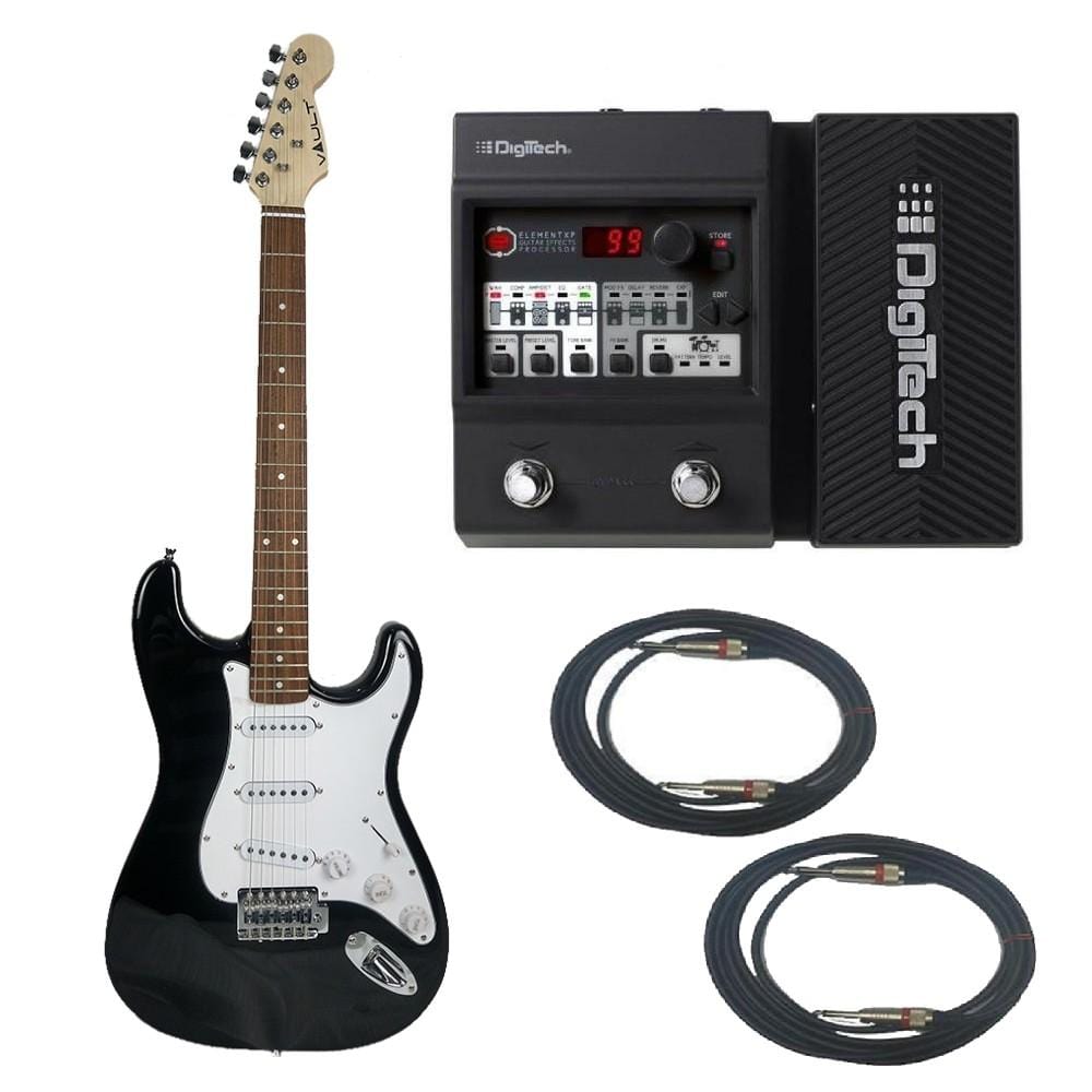 vault electric guitars bundles black vault st1rw electric guitar digitech element xp elmtxpv-01 guitar processor bundle