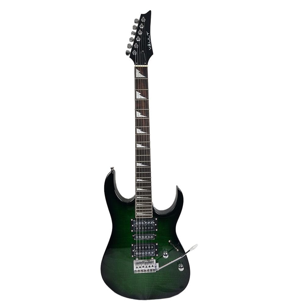 vault electric guitars bundles vault rg1rw soloist style electric guitar with digitech element guitar processor bundle #color_transparent-green-burst