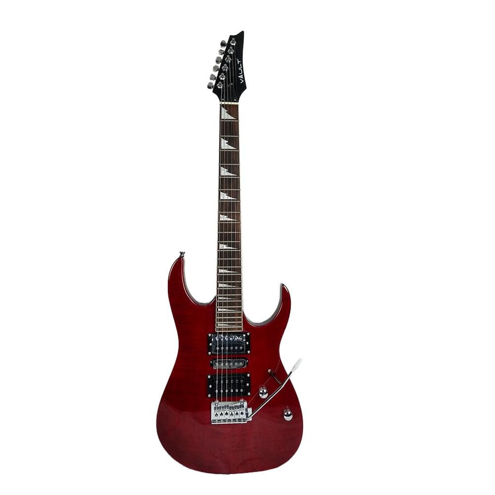 vault electric guitars bundles vault rg1rw soloist style electric guitar with digitech element guitar processor bundle #color_transparent-red