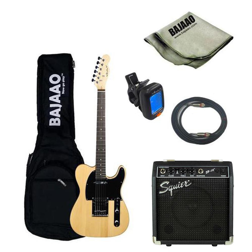 vault electric guitars bundles with fender sp-10 vault tl1 basic electric guitar bundle - natural