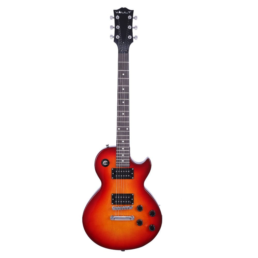 vault electric guitars cherry sunburst vault lp1 les paul style electric guitar #color_cherry-sunburst