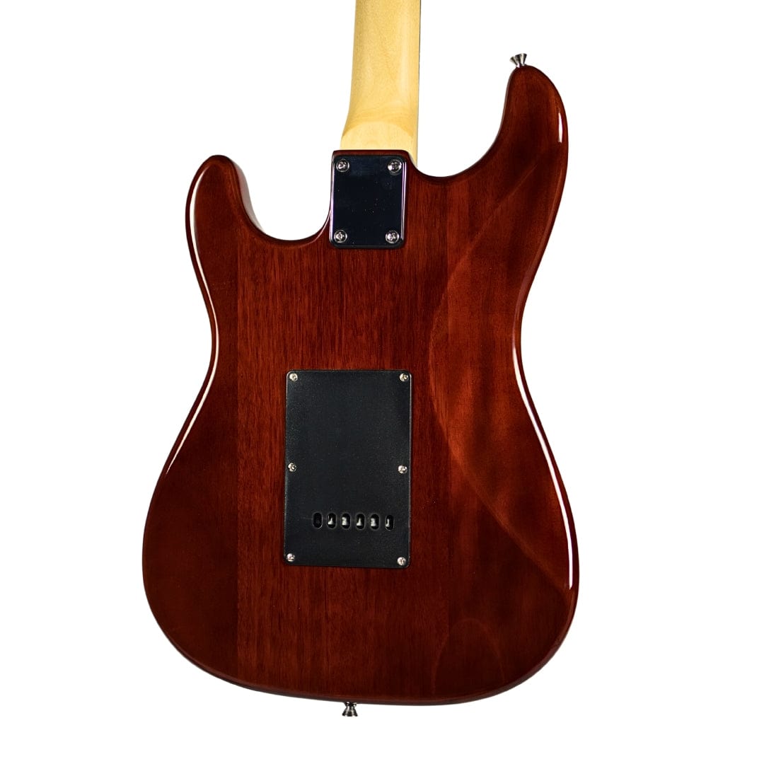 vault electric guitars high gloss mahogany vault performer pro st 6 string electric guitar with gigbag - high gloss mahogany