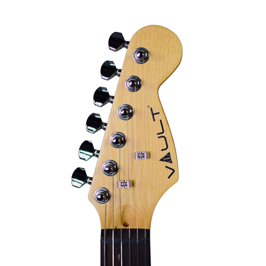 vault electric guitars high gloss mahogany vault performer pro st 6 string electric guitar with gigbag - high gloss mahogany