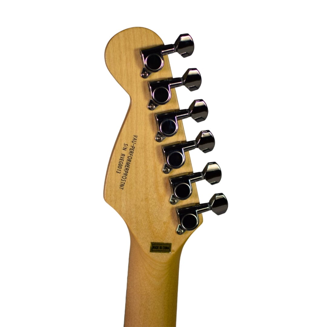 vault electric guitars high gloss mahogany vault performer pro st 6 string electric guitar with gigbag - high gloss mahogany