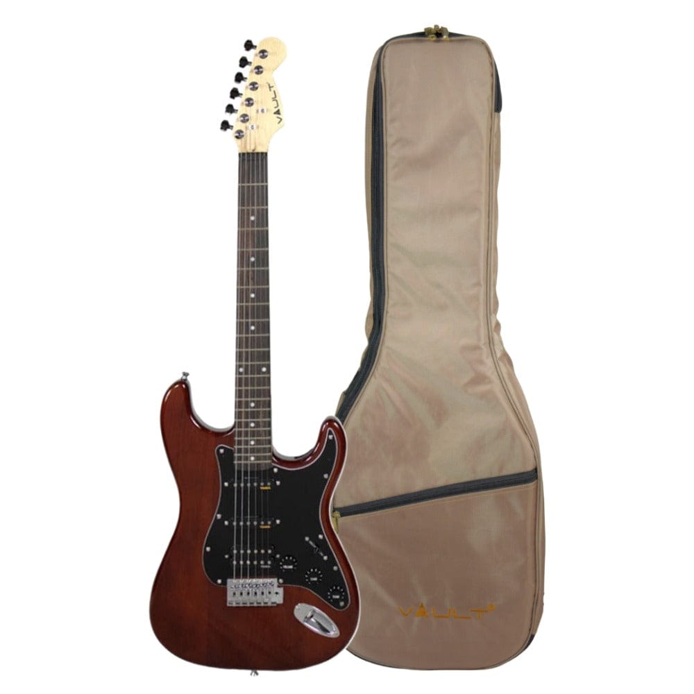 vault electric guitars high gloss mahogany vault performer pro st 6 string solid mahogany electric guitar with gigbag