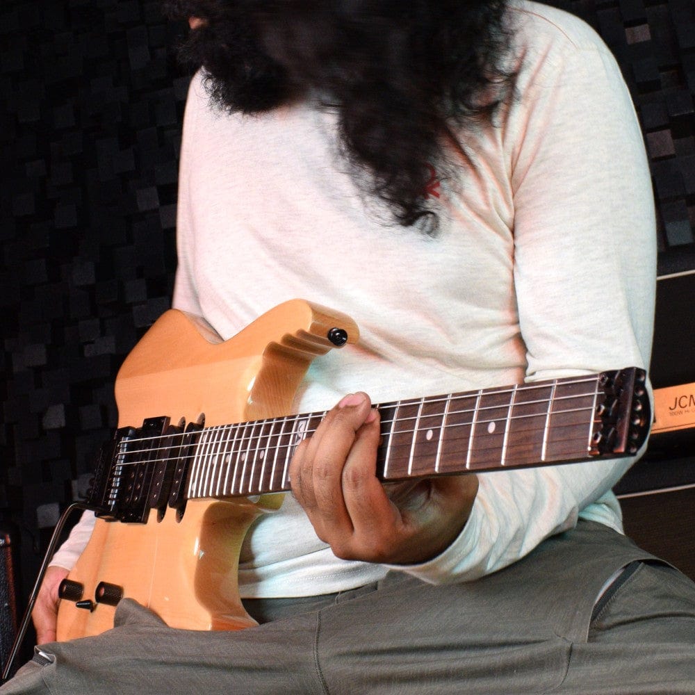 vault electric guitars natural vault hl1 headless electric guitar with gigbag #color_natural