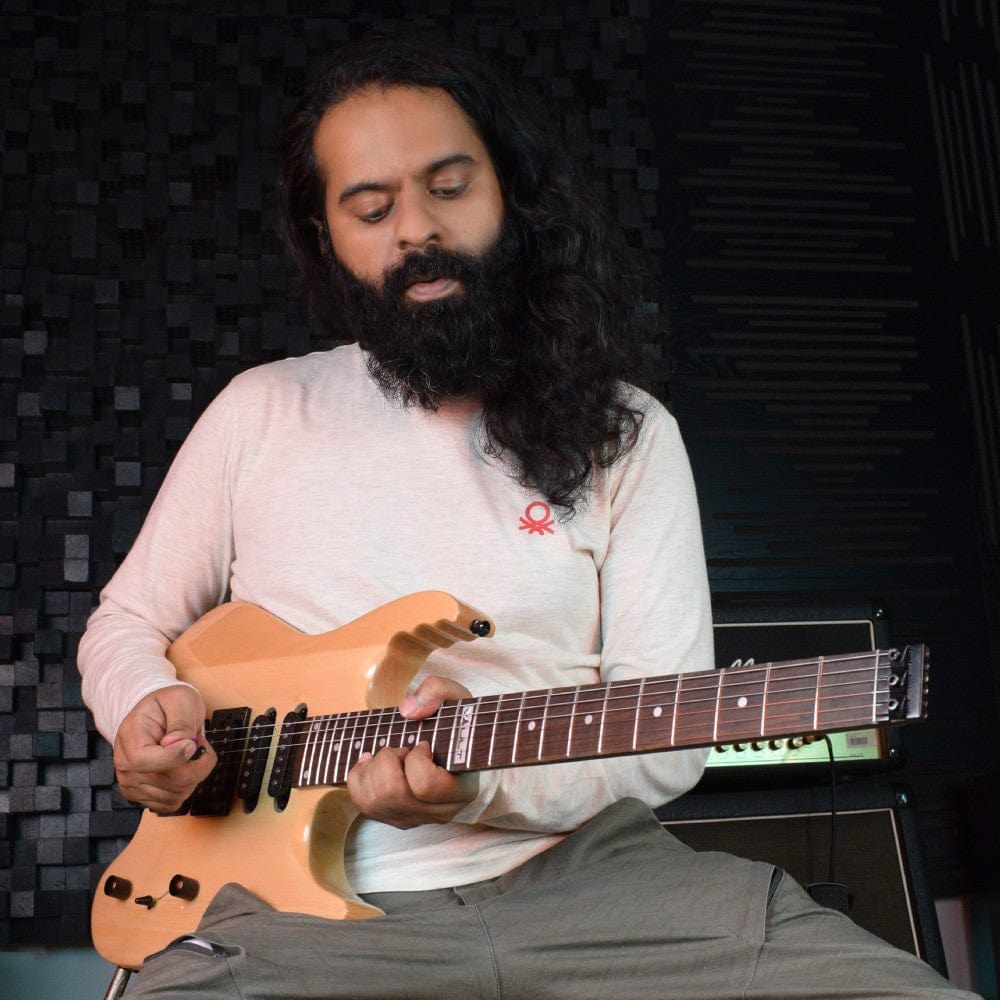 vault electric guitars natural vault hl1 headless electric guitar with gigbag #color_natural