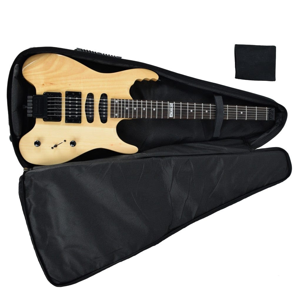 vault electric guitars natural vault hl1 headless electric guitar with gigbag #color_natural