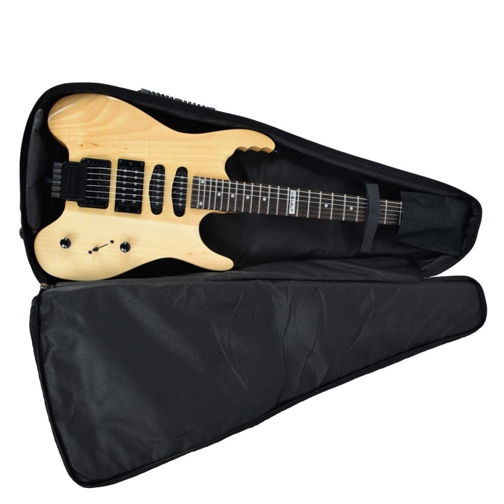 vault electric guitars natural vault hl1 headless electric guitar with gigbag #color_natural