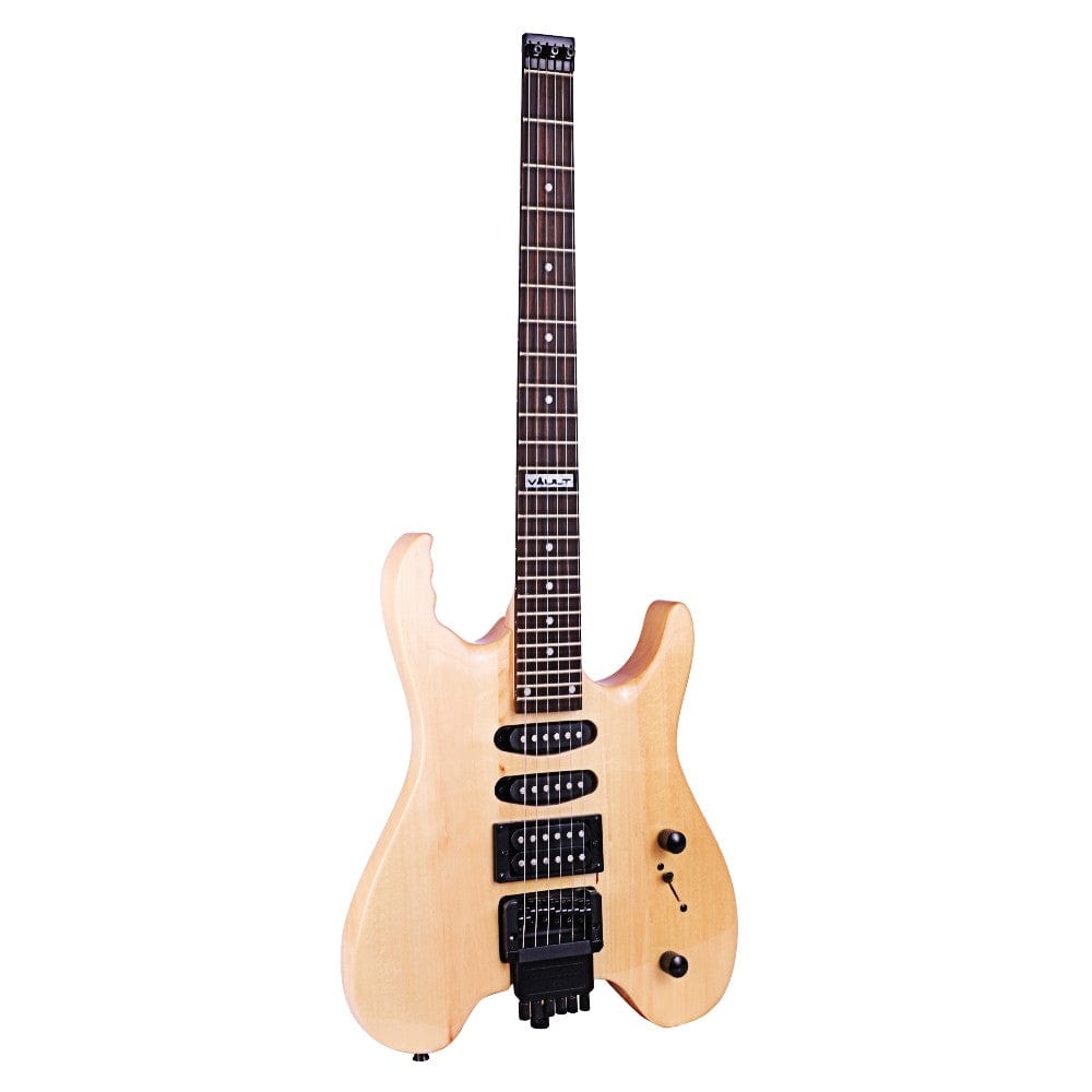 vault electric guitars natural vault hl1 headless electric guitar with gigbag #color_natural
