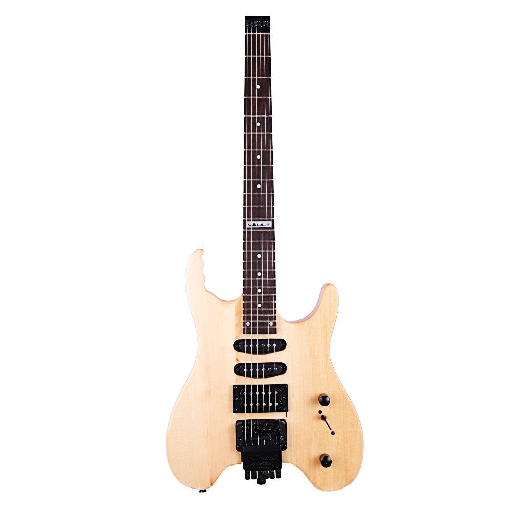 vault electric guitars natural vault hl1 headless electric guitar with gigbag #color_natural