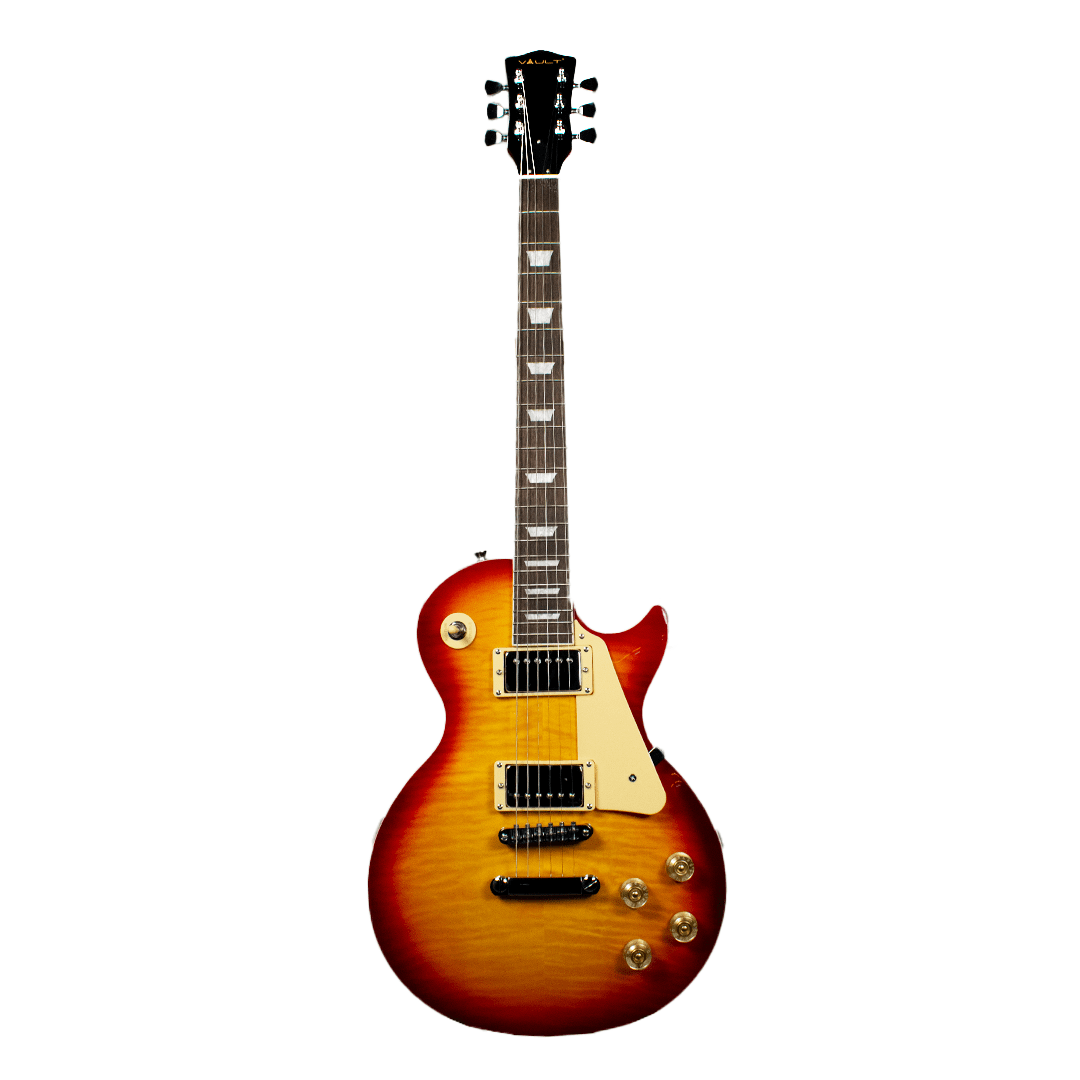 vault electric guitars sunburst vault lp2 les paul style single cut electric guitar with flame maple top