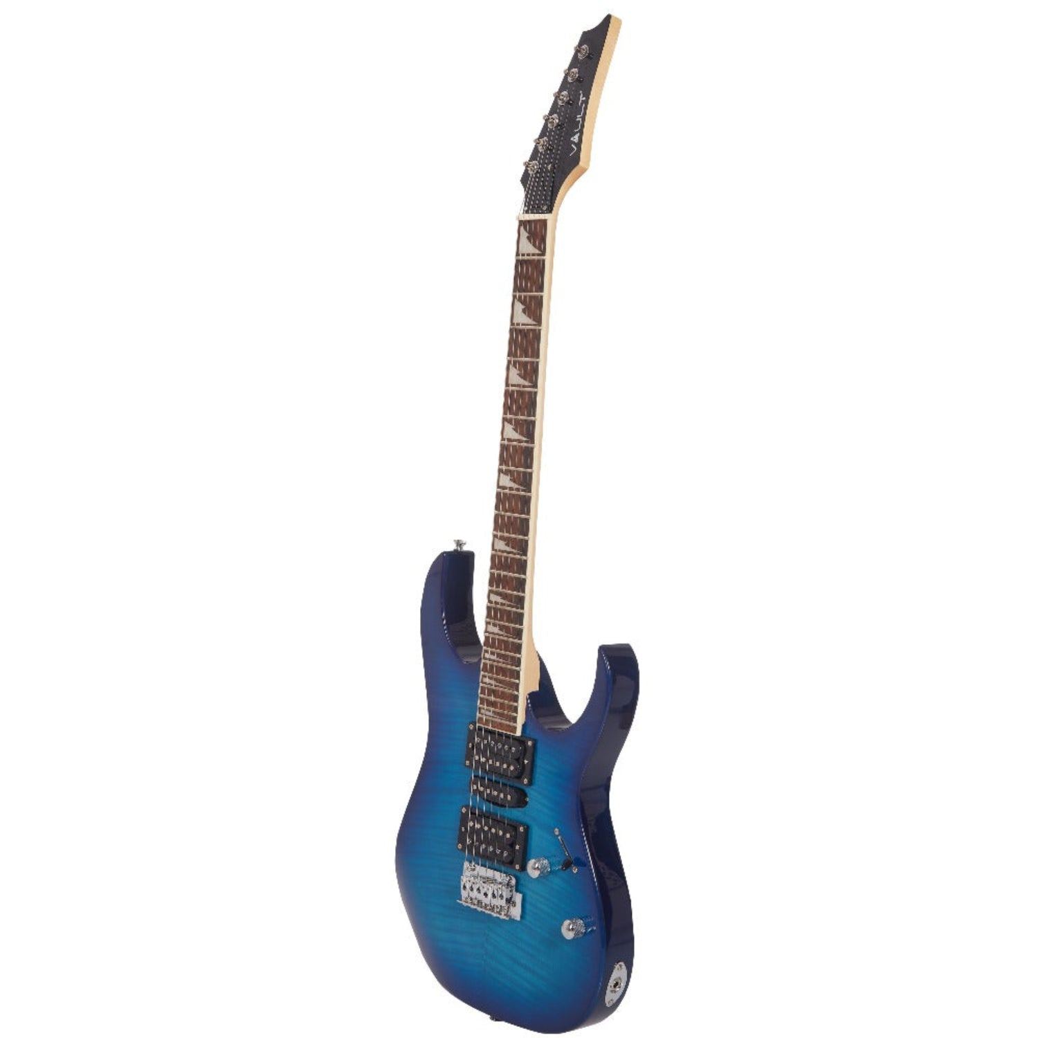 Vault Electric Guitars Vault RG1 Soloist Premium Electric Guitar#color_transparent-blue,fretboard_indian-laurel