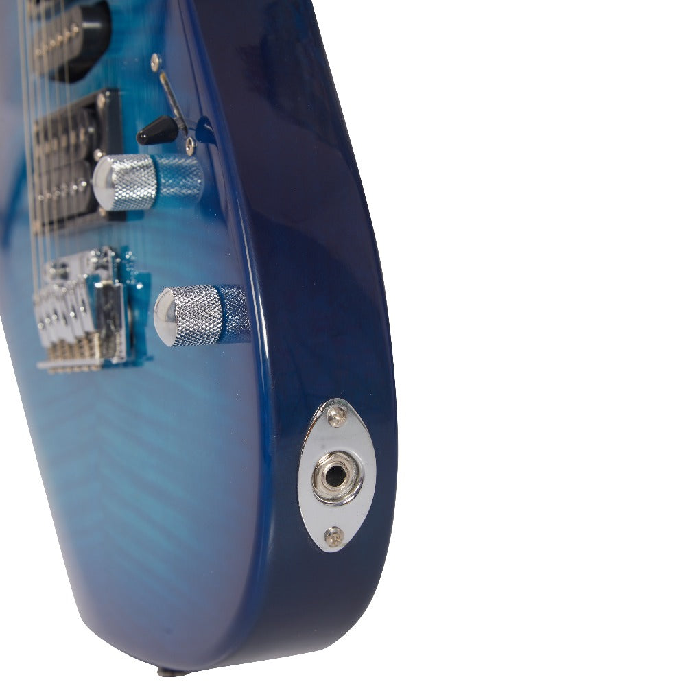 Vault Electric Guitars Vault RG1 Soloist Premium Electric Guitar#color_transparent-blue,fretboard_indian-laurel