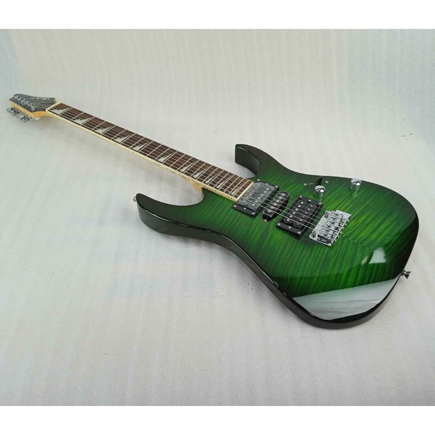 Vault Electric Guitars Vault RG1 Soloist Premium Electric Guitar - Transparent Green Burst - Open Box B Stock