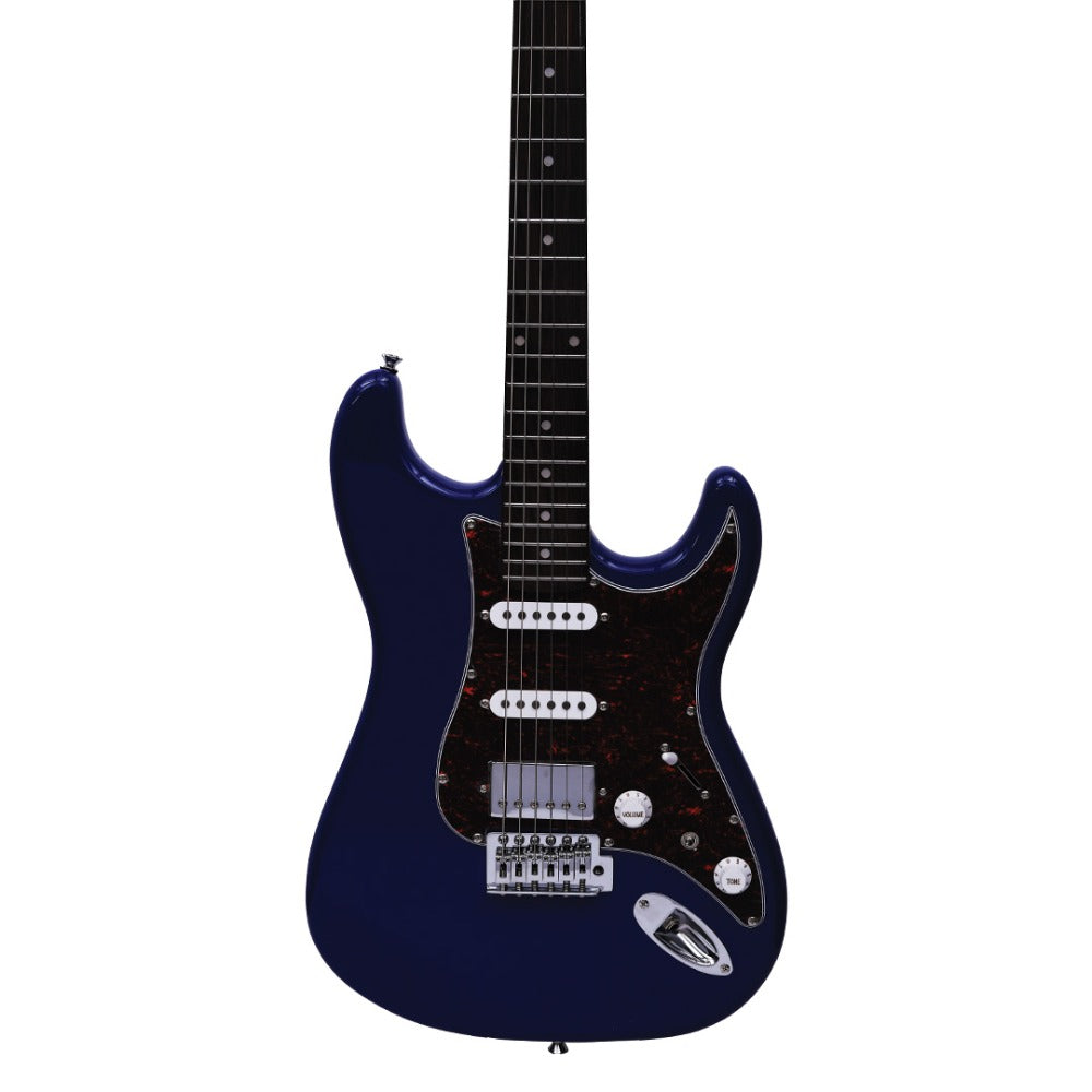 Vault Electric Guitars Vault ST2 Stratocaster Style Electric Guitar with Premium Alnico 5 Pickups#color_blue,fingerboard_laurel