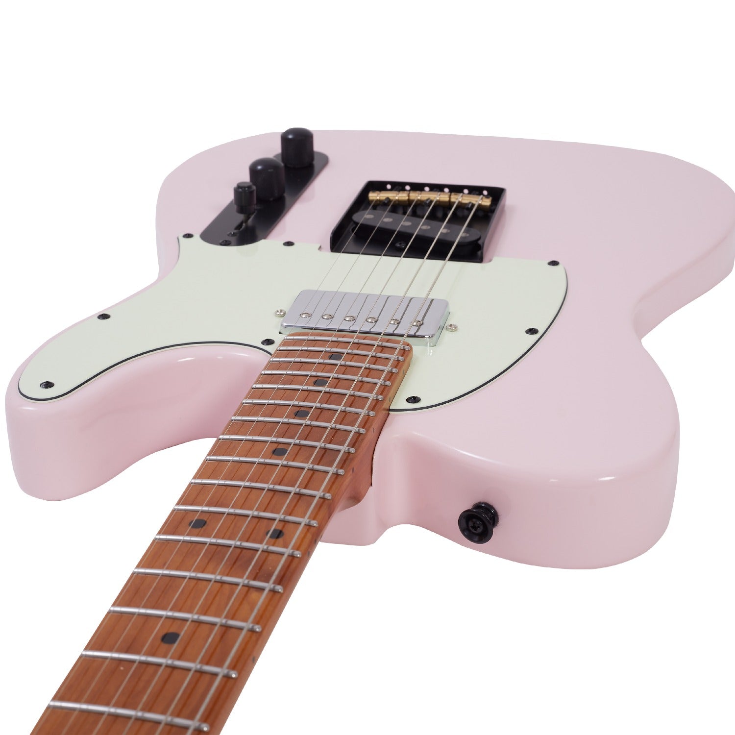 Vault Electric Guitars Vault TL2 Telecaster Style Electric Guitar with Premium Alnico 5 Pickups#colour_babypink