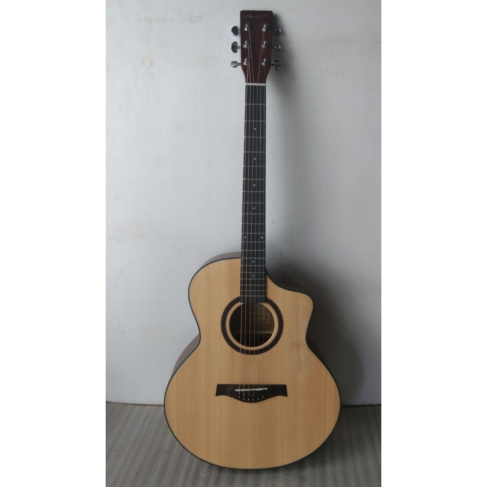 vault electro acoustic guitars 202301955334 vault ea40ce 41 inch premium spruce-top cutaway electro acoustic guitars - open box b stock
