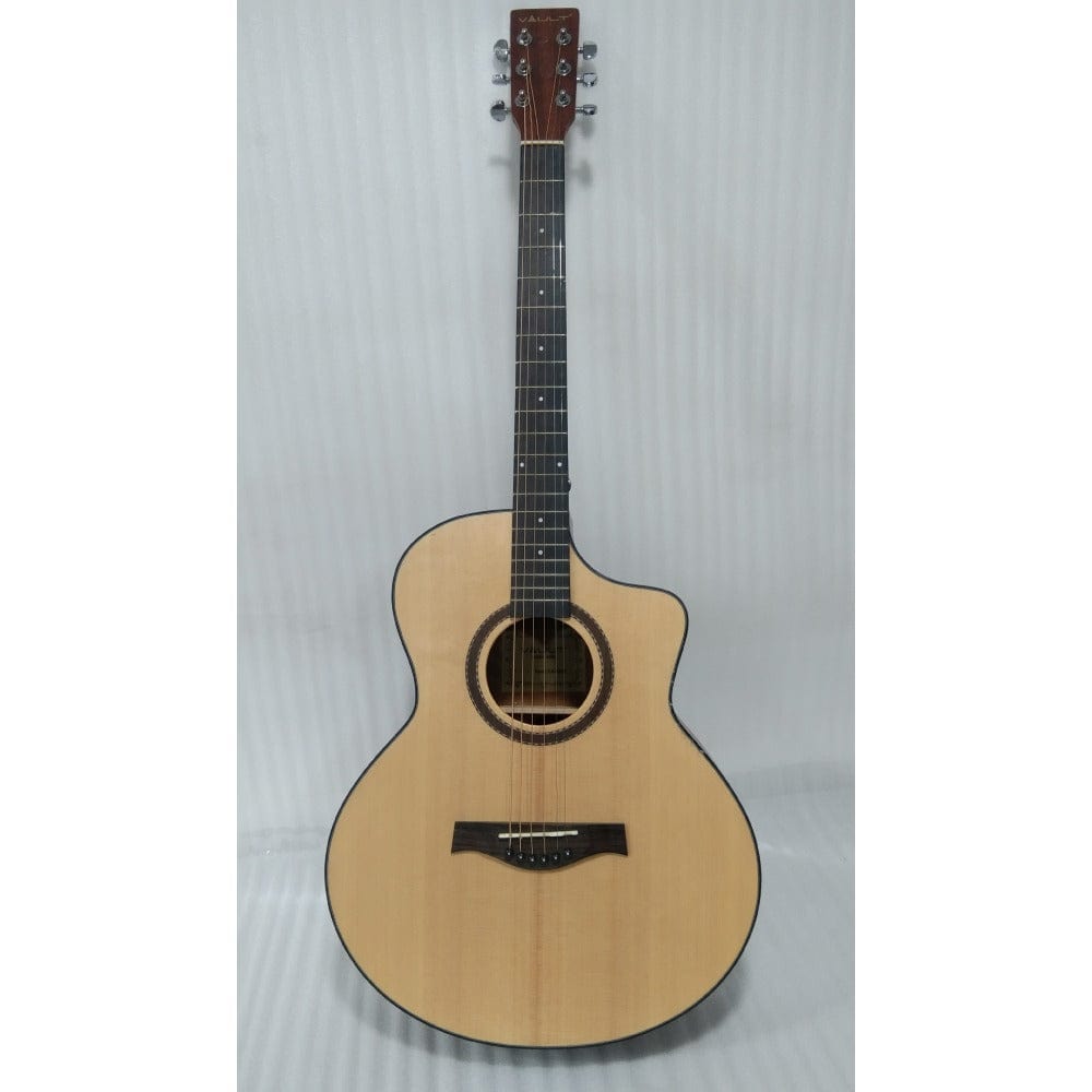vault electro acoustic guitars 202301995188 vault ea40ce 41 inch premium spruce-top cutaway electro acoustic guitars - open box b stock
