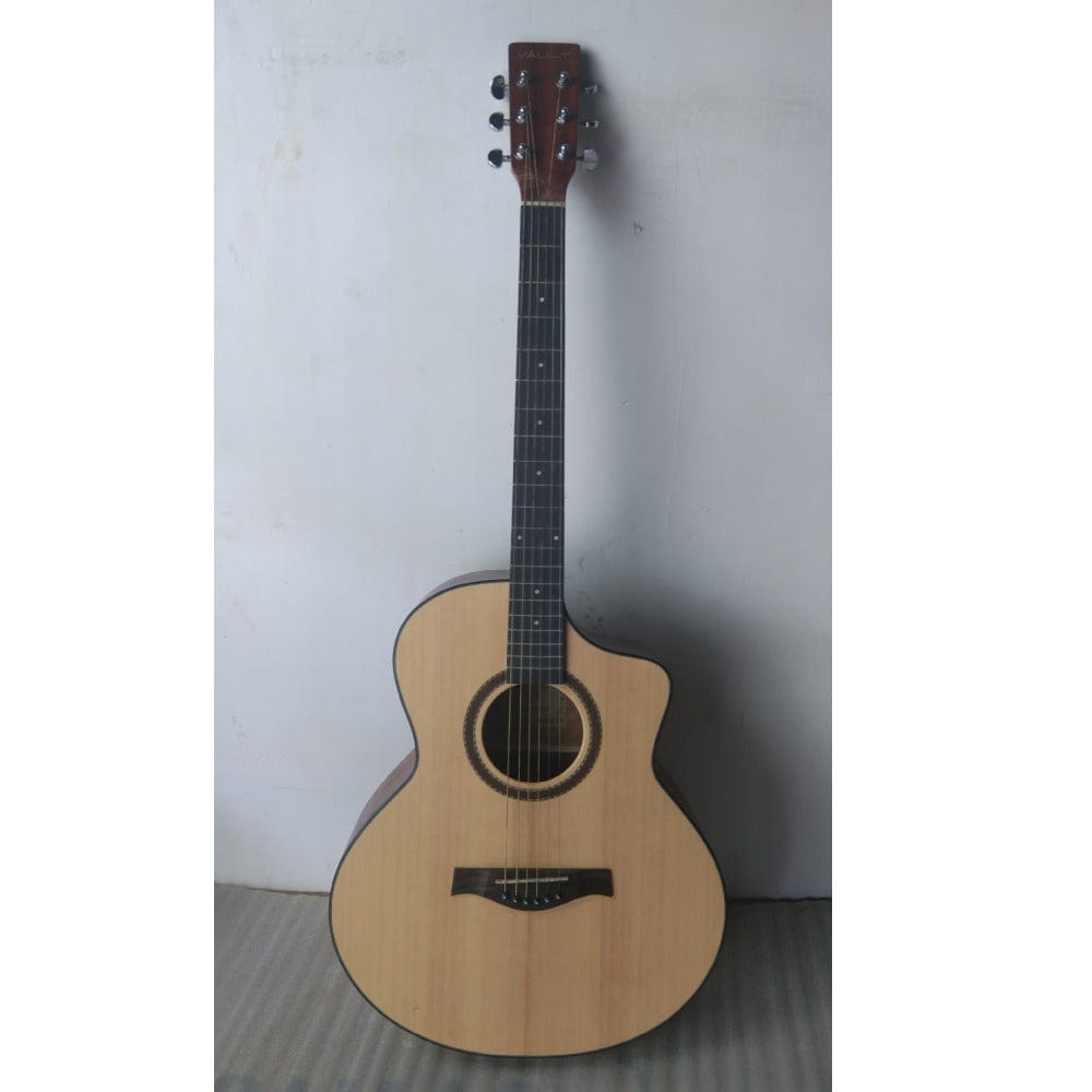 vault electro acoustic guitars 202301995190 vault ea40ce 41 inch premium spruce-top cutaway electro acoustic guitars - open box b stock