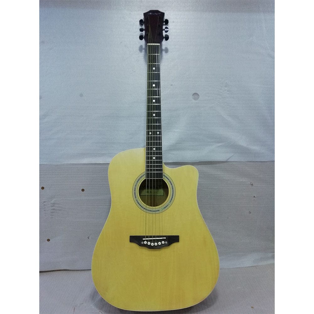vault electro acoustic guitars 351709 vault ed-10ce 41 inch cutaway electro acoustic guitar - natural - open box b stock #barcode_389558