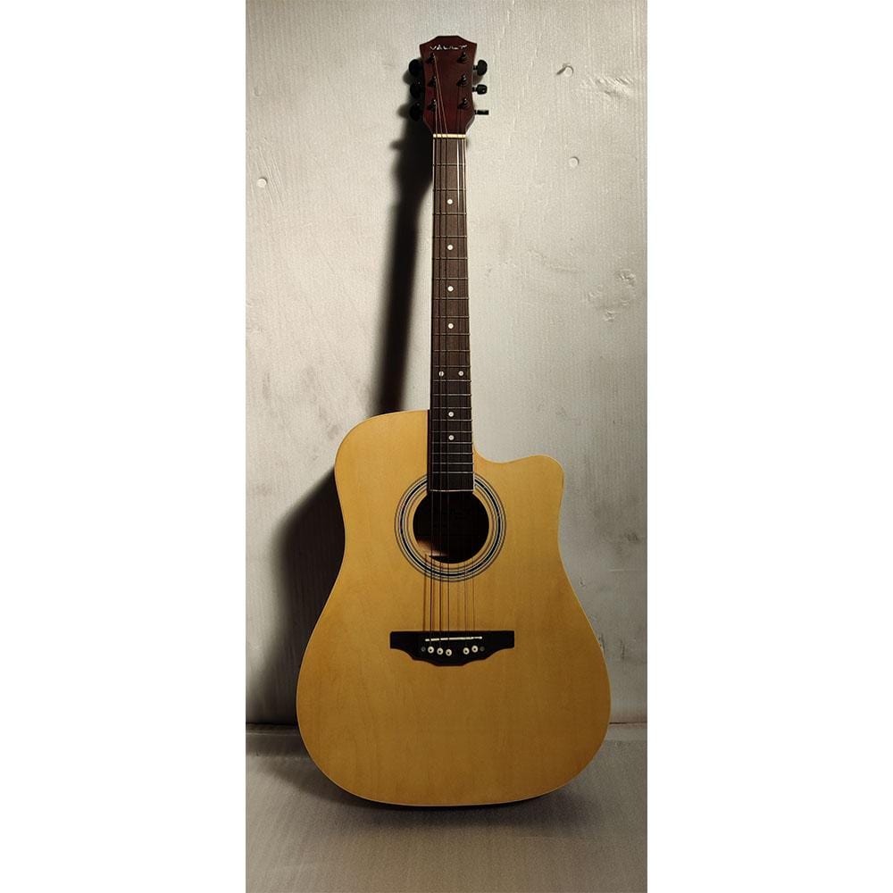 vault electro acoustic guitars 389558 vault ed-10ce 41 inch cutaway electro acoustic guitar - natural - open box b stock #barcode_389558
