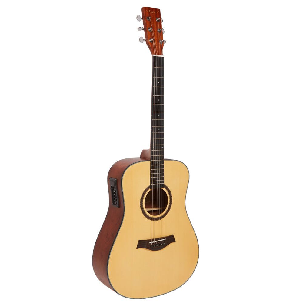 Vault Electro Acoustic Guitars Natural Vault DA25CE Dreadnought Shape Electro- Acoustic Guitar with Bubinga Back and Sides
