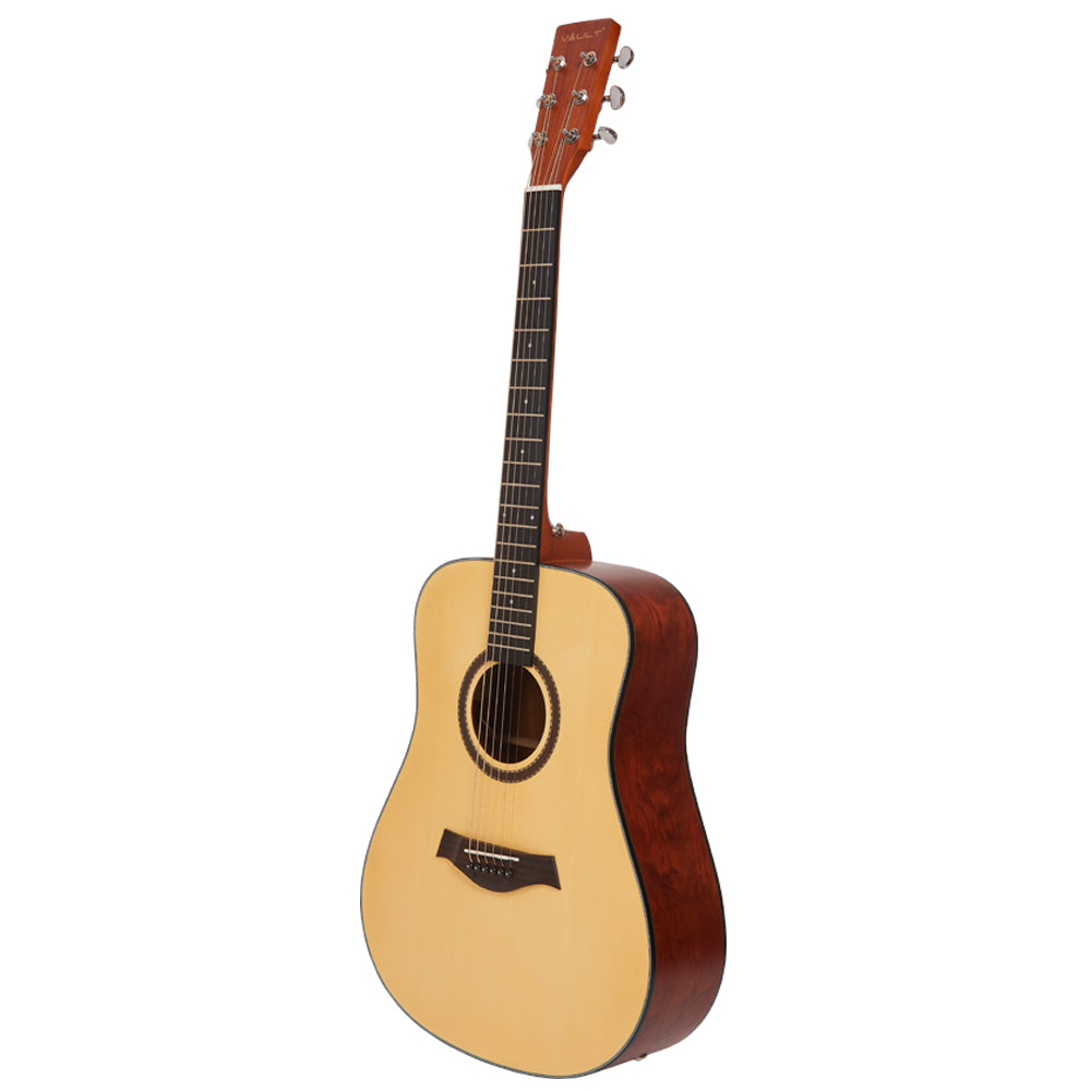Vault Electro Acoustic Guitars Natural Vault DA25CE Dreadnought Shape Electro- Acoustic Guitar with Bubinga Back and Sides