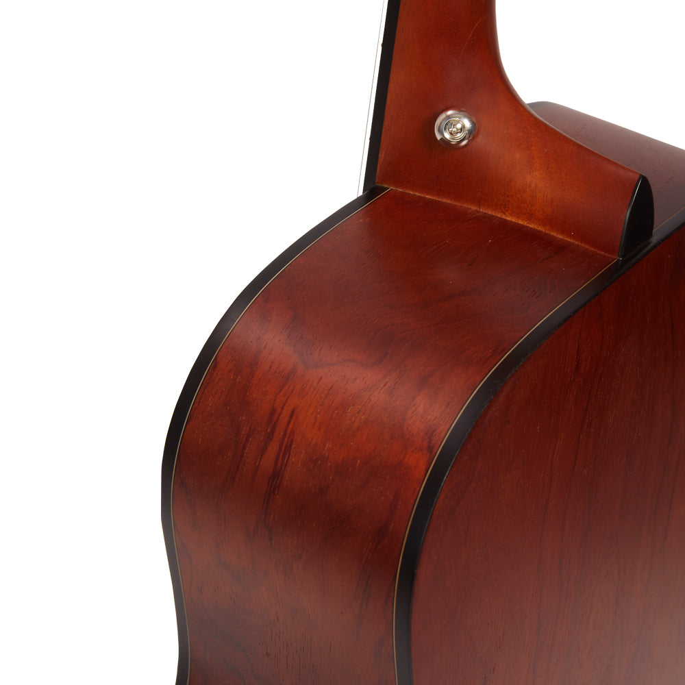 Vault Electro Acoustic Guitars Natural Vault DA25CE Dreadnought Shape Electro- Acoustic Guitar with Bubinga Back and Sides
