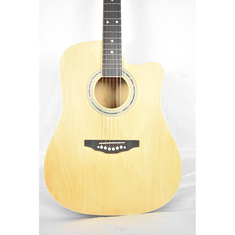 vault electro acoustic guitars vault ed-10ce 41 inch cutaway electro acoustic guitar - natural - open box b stock #barcode_389558