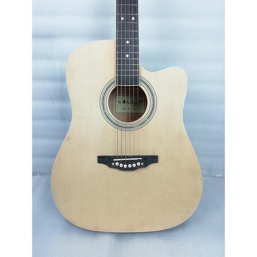 vault electro acoustic guitars vault ed-10ce 41 inch cutaway electro acoustic guitar - natural - open box b stock #barcode_389558
