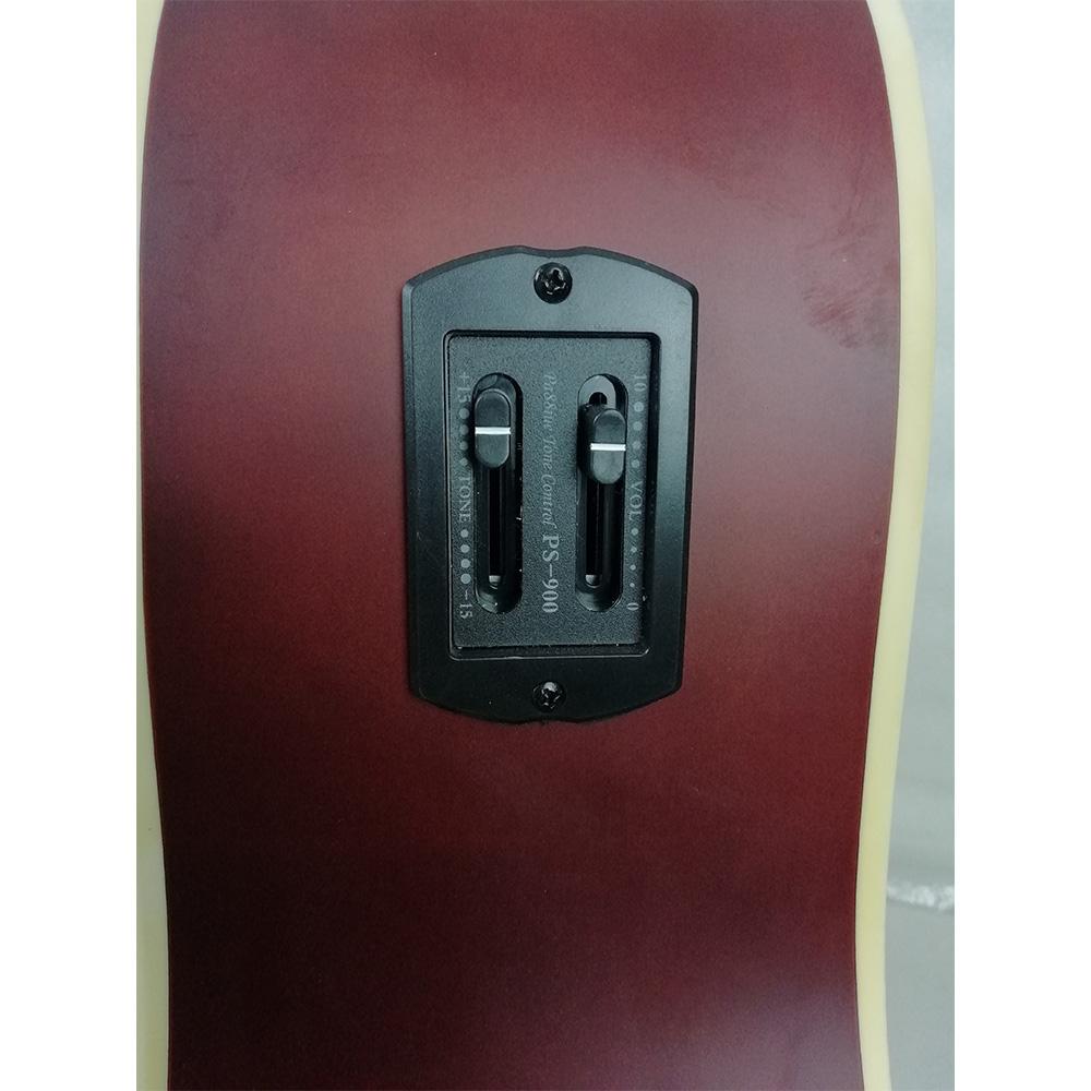 vault electro acoustic guitars vault ed-10ce 41 inch cutaway electro acoustic guitar - natural - open box b stock #barcode_389558