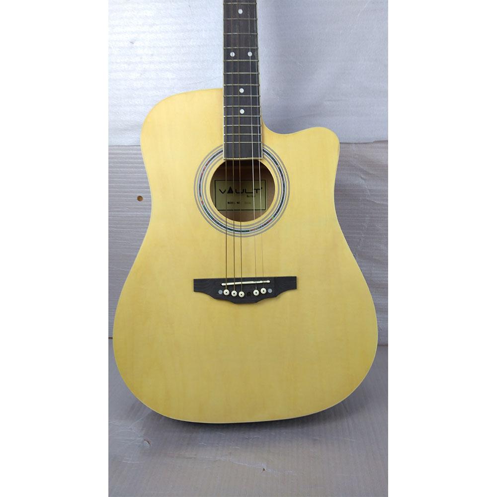 vault electro acoustic guitars vault ed-10ce 41 inch cutaway electro acoustic guitar - natural - open box b stock #barcode_389558