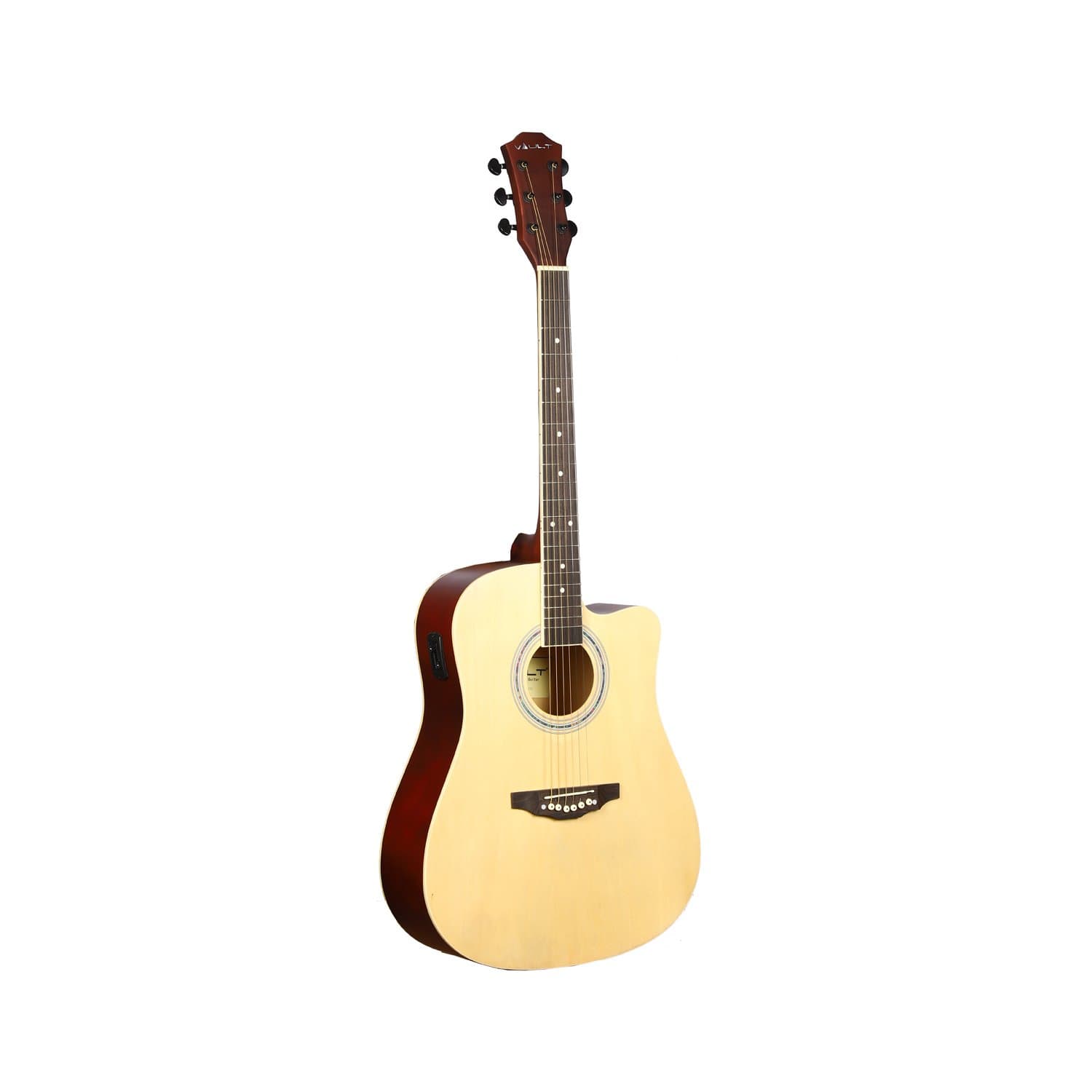 vault electro acoustic guitars vault ed-10ce 41 inch cutaway electro acoustic guitar with bag, strings, straps, picks, stringwinder & polishing cloth - open box