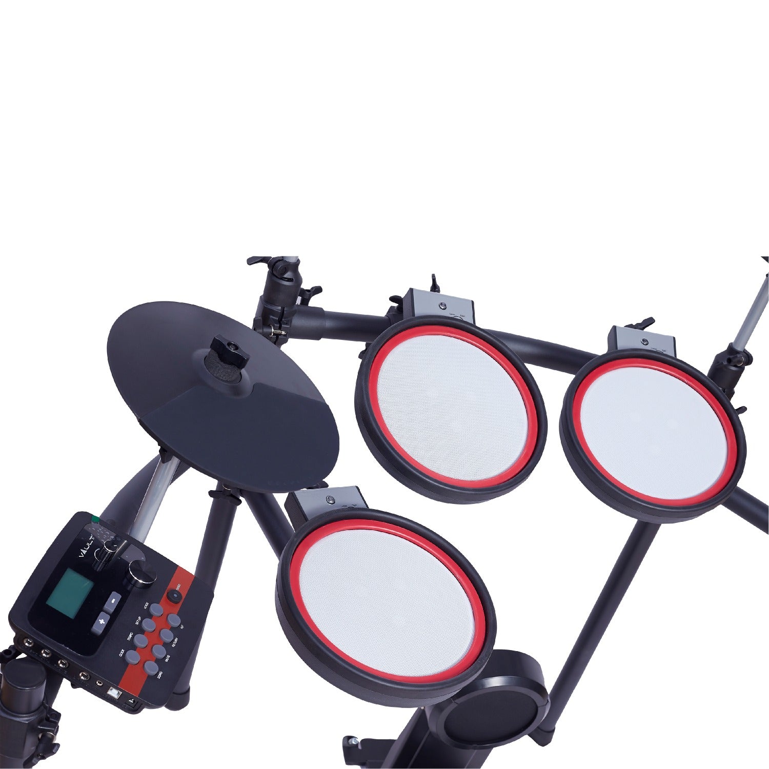 Vault Electronic Drum Kits Vault Impact Fusion Electronic Drum Kit with Dual Zone Mesh Pads, Cymbals and Advanced Module with 300+ Sounds