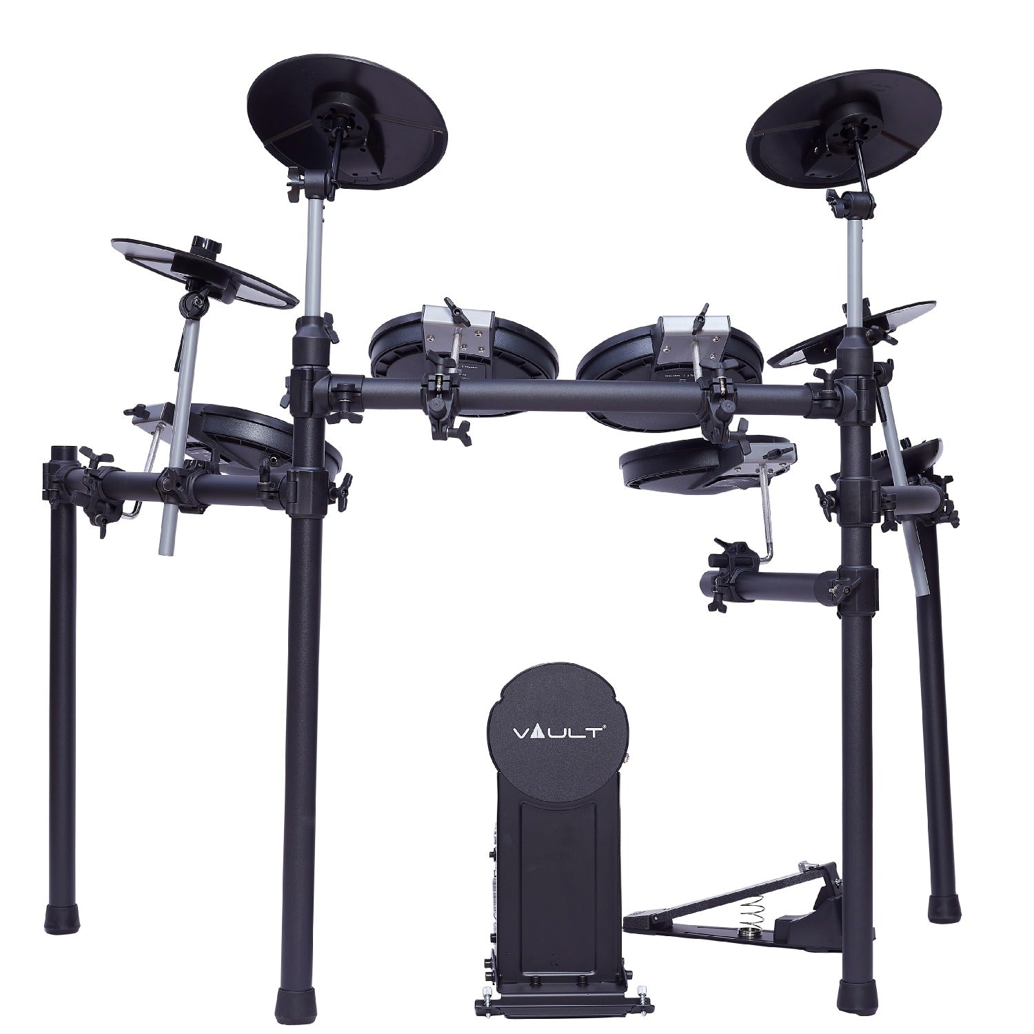 Vault Electronic Drum Kits Vault Impact Fusion Electronic Drum Kit with Dual Zone Mesh Pads, Cymbals and Advanced Module with 300+ Sounds