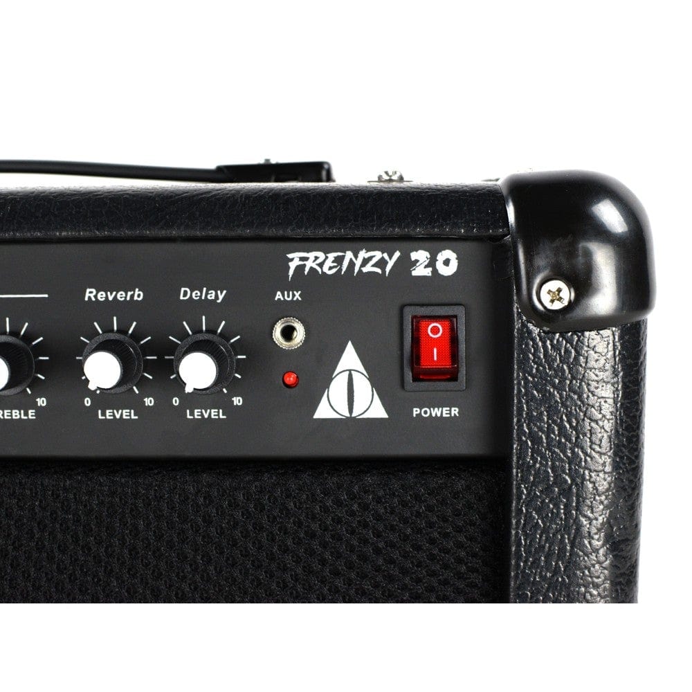vault guitar combo amplifiers vault frenzy 20 watt guitar combo amplifier with analog distortion, reverb & delay all playable together - open box