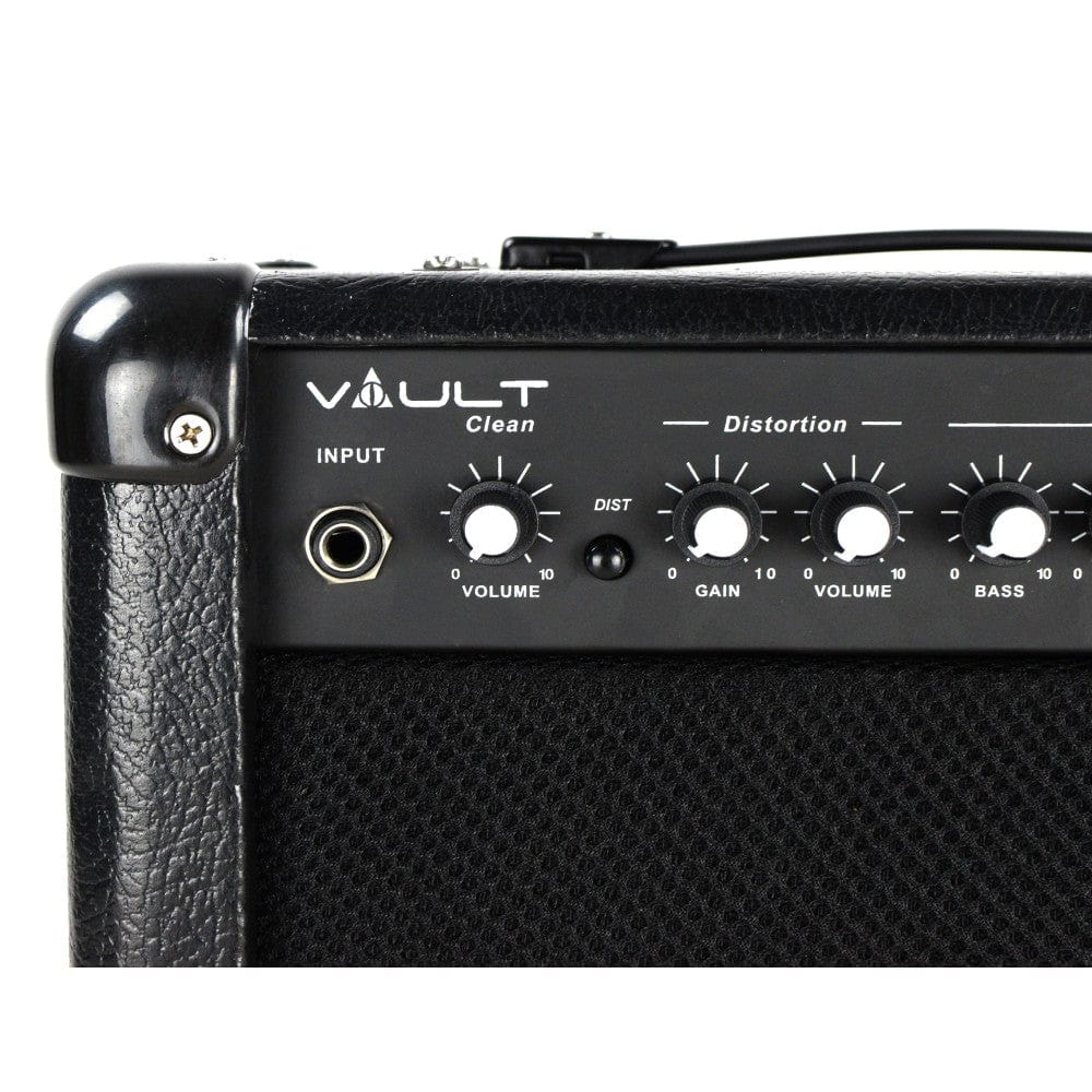 vault guitar combo amplifiers vault frenzy 20 watt guitar combo amplifier with analog distortion, reverb & delay all playable together - open box