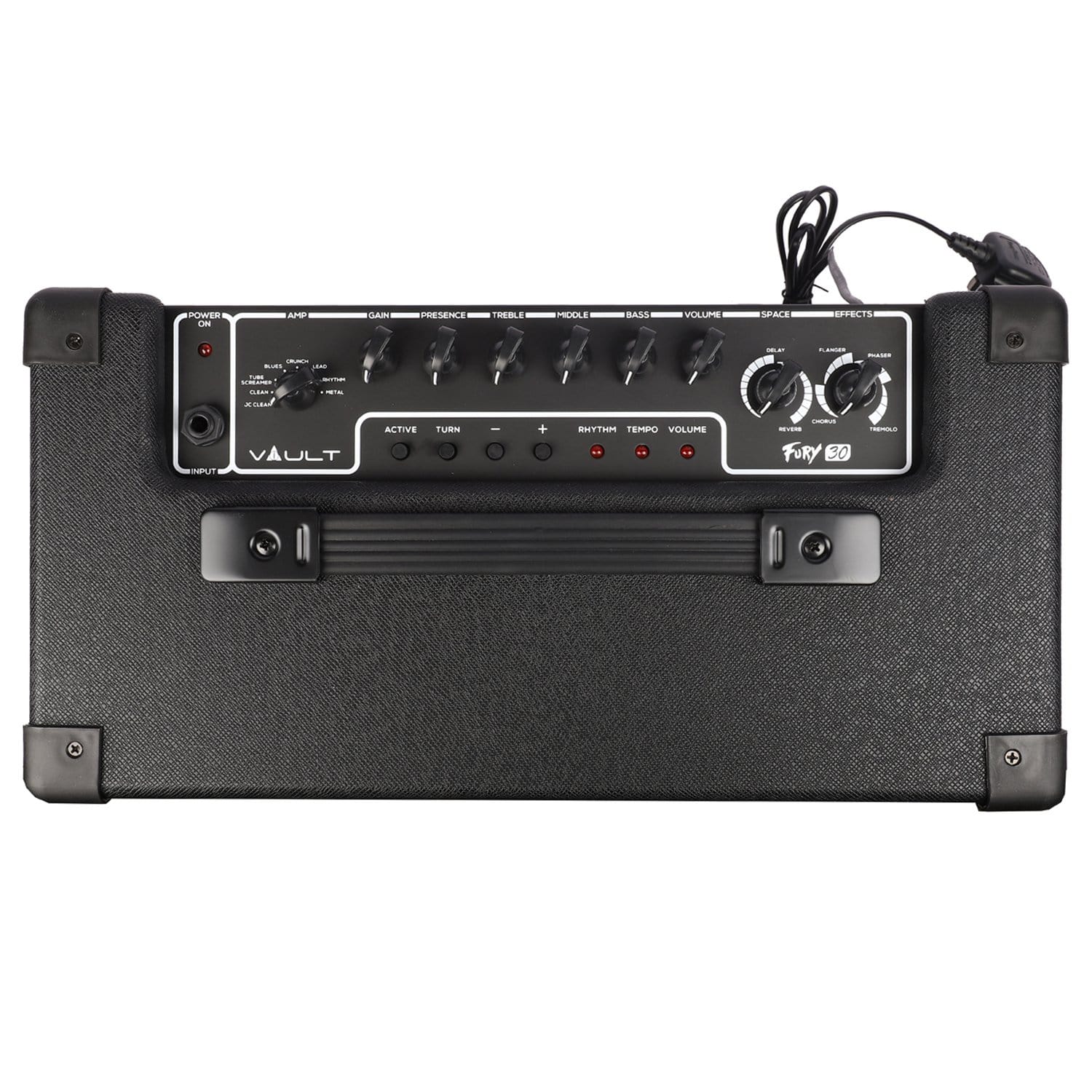 vault guitar combo amplifiers vault fury 30 watt digital guitar combo amplifier with effects and 36 pattern drum machine