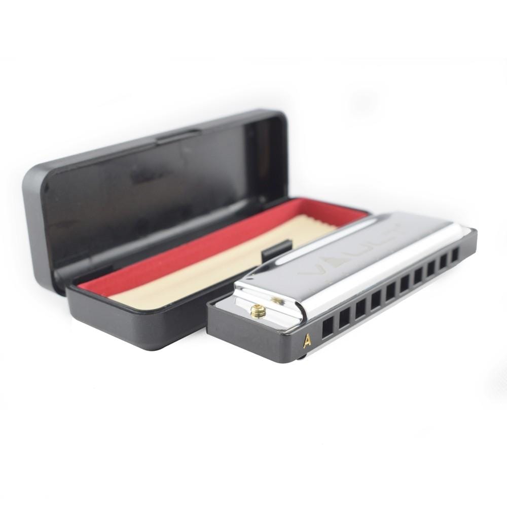 vault harmonicas a vault ha1000 10-hole beginner harmonica - key of a - open box