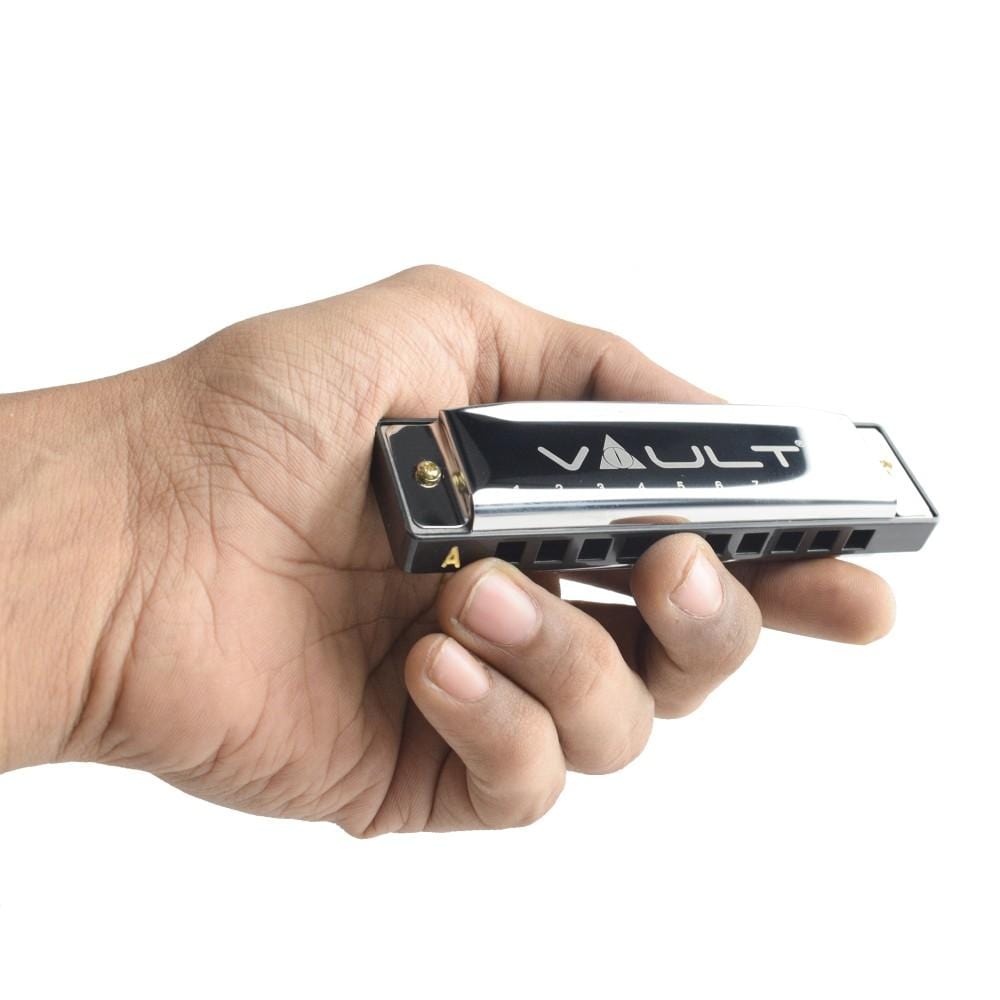 vault harmonicas a vault ha1000 10-hole beginner harmonica - key of a - open box