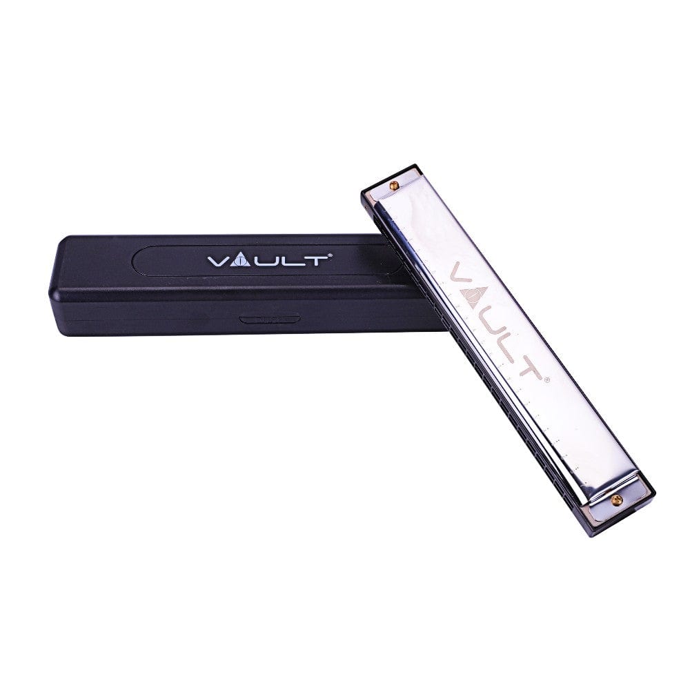vault harmonicas a vault ha1020 24-hole beginner harmonica - key of a - open box