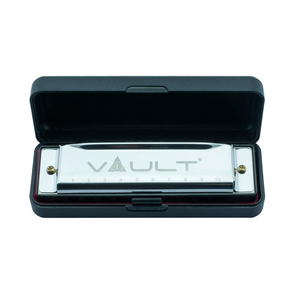 vault harmonicas vault ha1000 10-hole beginner harmonica - open box
