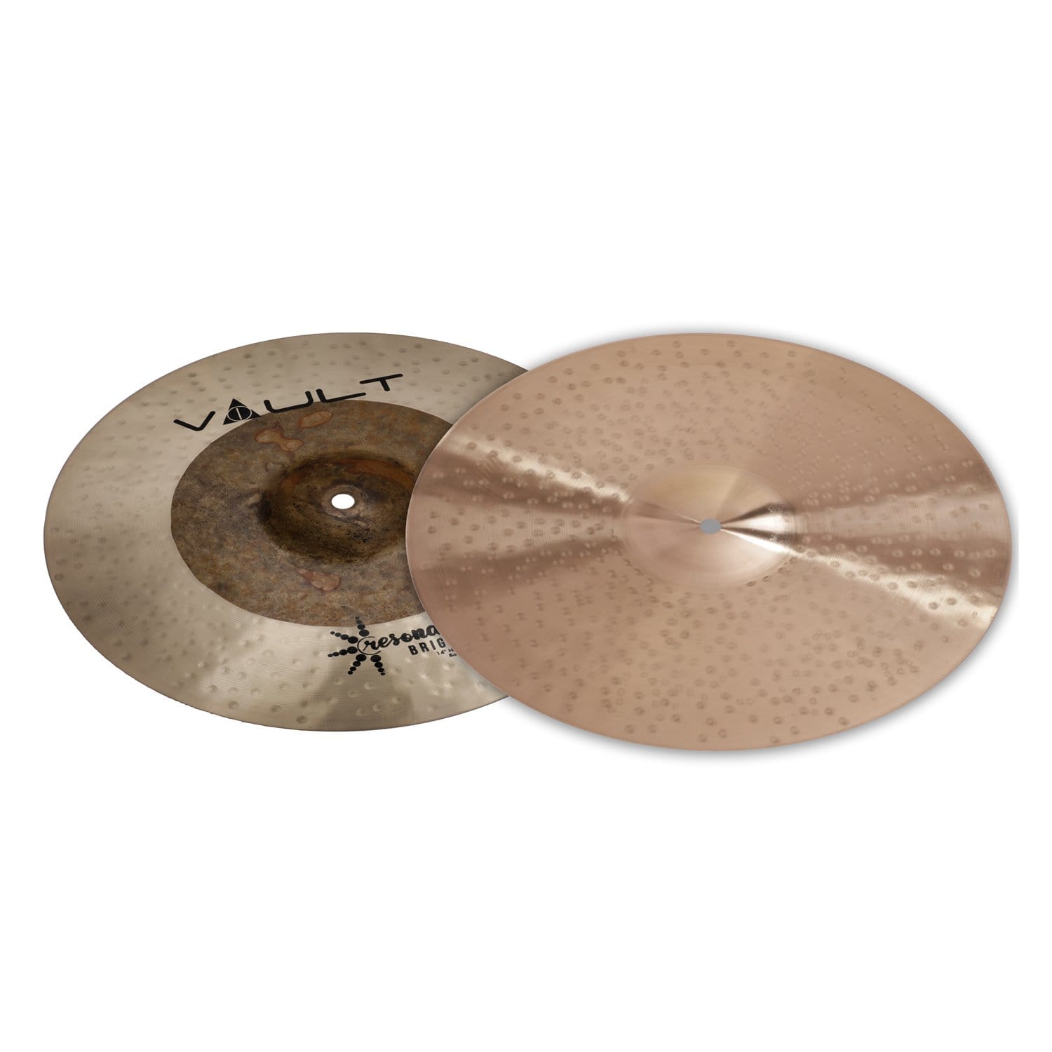 vault hi hat cymbals vault resonate bright series 14-inch hi-hats cymbals - pair