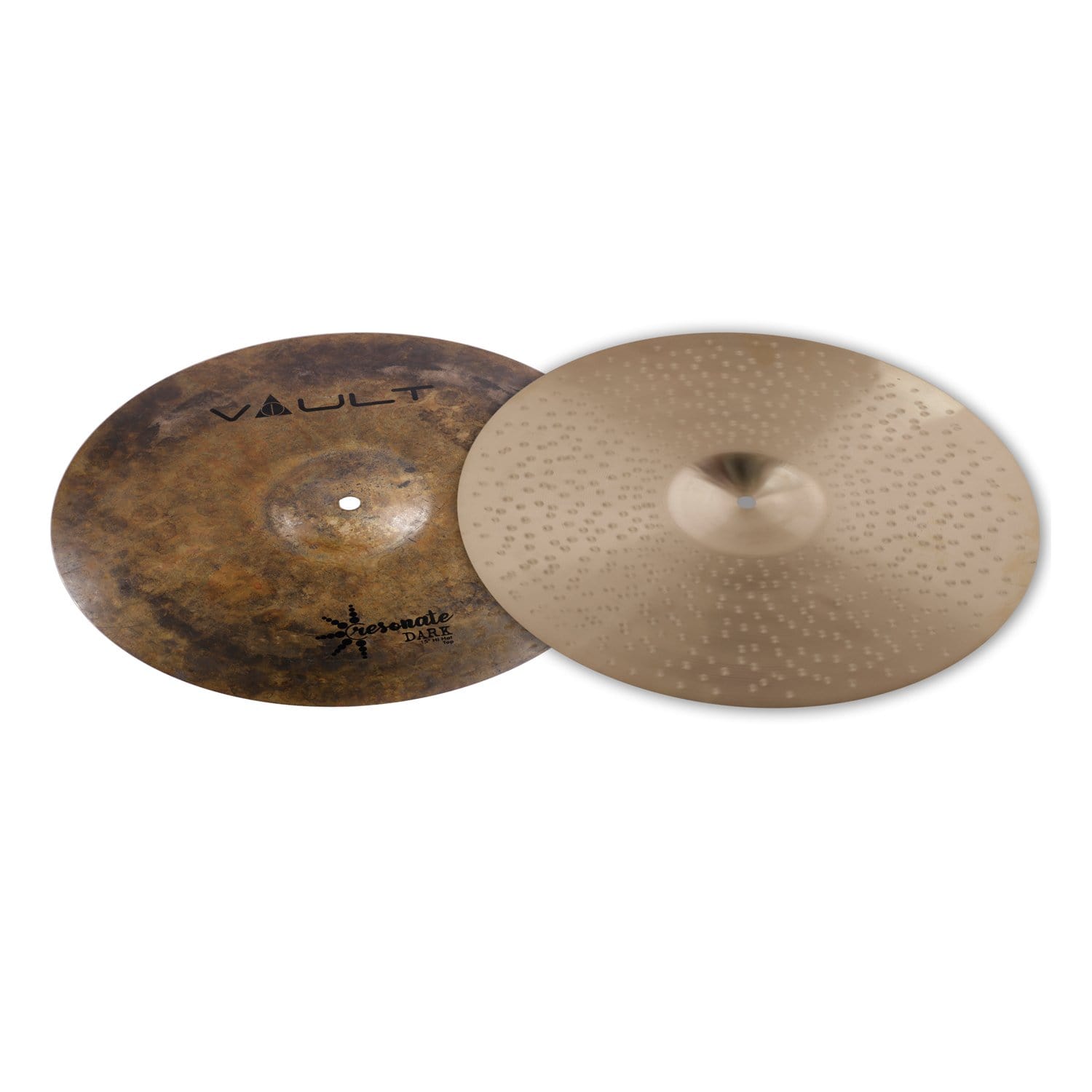 vault hi hat cymbals vault resonate dark series 15-inch hi-hats cymbals - pair